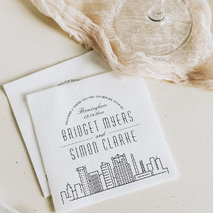 Guardanapo De Papel Birmingham Deco Skyline Casamento Nápoles