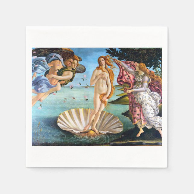 Guardanapo De Papel Birth Of Venus Sandro Botticelli Restored Version (Frente)