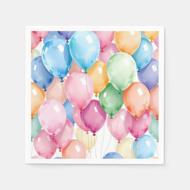Guardanapo De Papel Birthday Balloons (Frente)