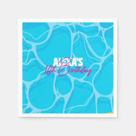Guardanapo De Papel Birthday Bday Pool Party