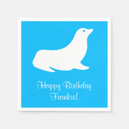Guardanapo De Papel Birthday Blue Sea Lion 4Frankie (Nome)