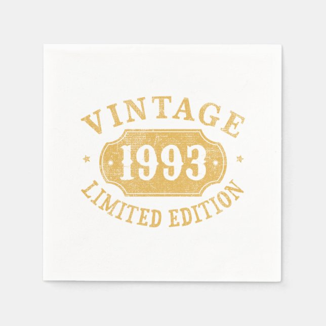 Guardanapo De Papel Birthday Gift Best Limited para os anos 93 (Frente)