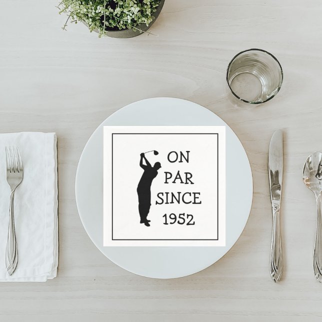 Guardanapo De Papel Birthday Golfer Engraçado 70 feliz Pai Par (Criador carregado)