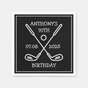 Guardanapo De Papel Birthday Golfer Engraçado 70 feliz Pai Par