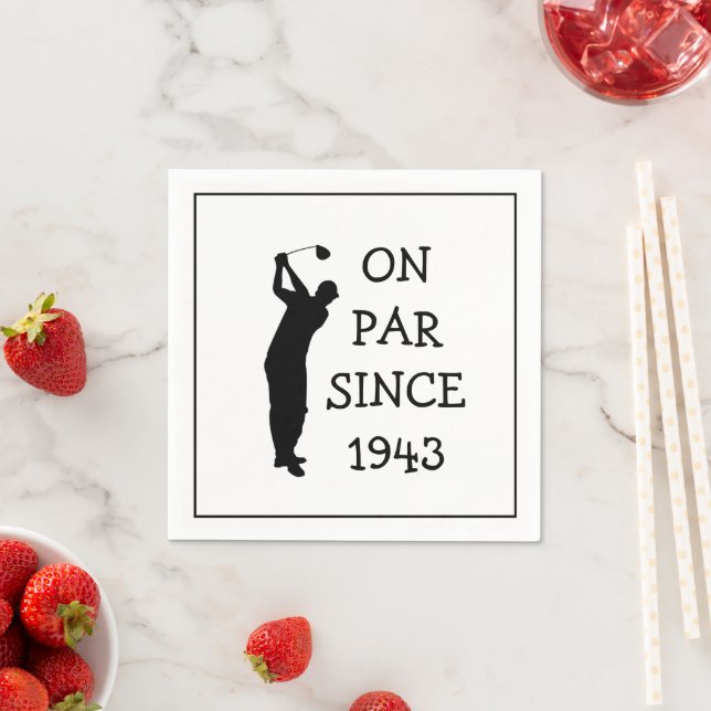 Guardanapo De Papel Birthday Golfer Engraçado 80 feliz Pai Par (Insitu)