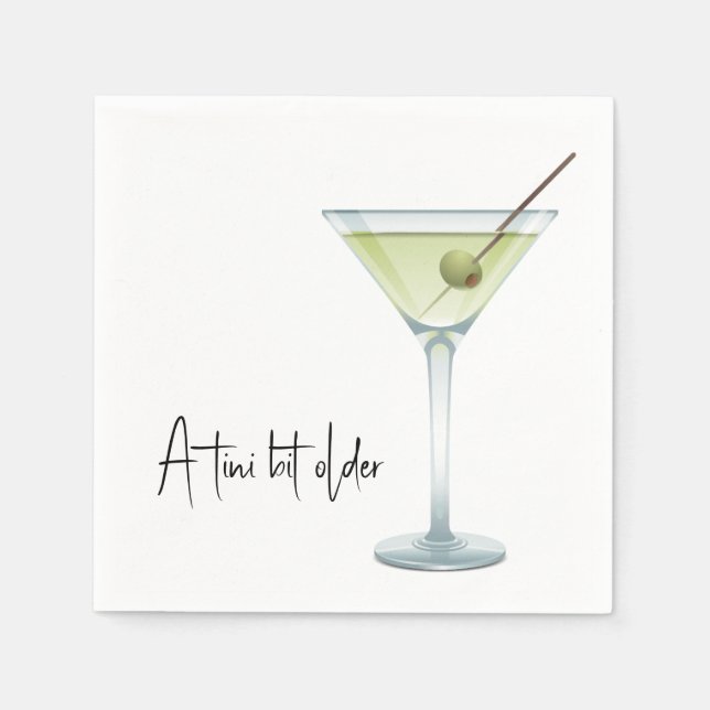 Guardanapo De Papel Birthday Martini Em Branco (Frente)