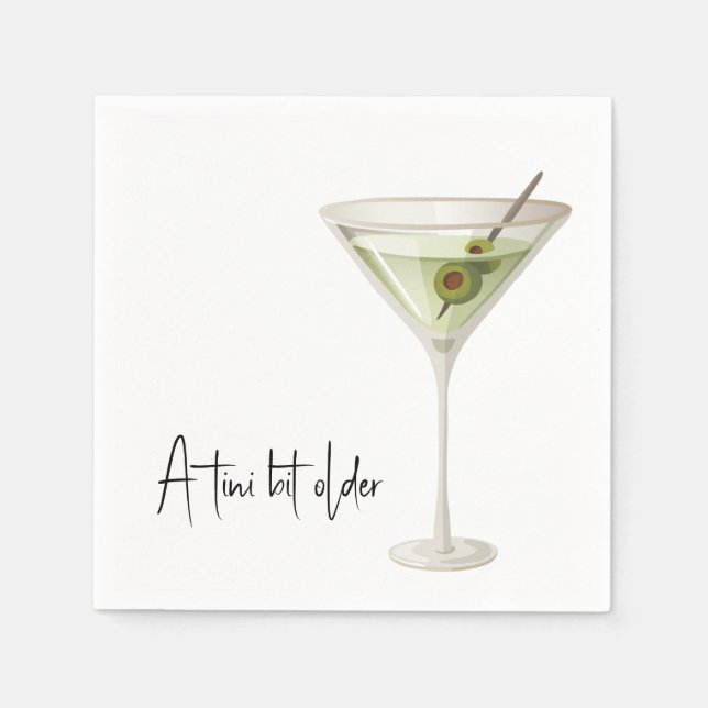 Guardanapo De Papel Birthday Martini Em Branco (Frente)