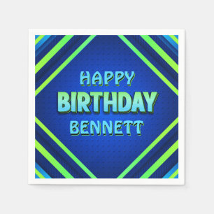 Guardanapo De Papel Birthday Neon