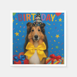 Guardanapo De Papel Birthday Party Sheltie