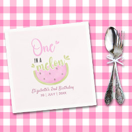 Guardanapo De Papel Birthday watermelon Girl one in a melon