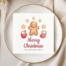 Guardanapo De Papel Biscoito de Natal Bonito Feliz Natal