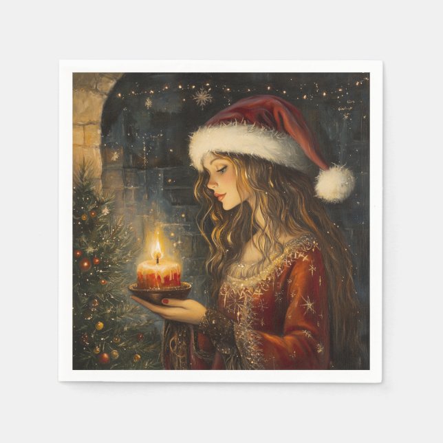 Guardanapo De Papel Biscoito Vitoriano da Elegância de Natal Napkins (Frente)