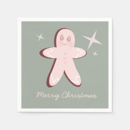 Guardanapo De Papel Biscoitos de Gengibre Retrô Natal Groovy
