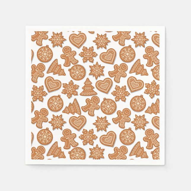 Guardanapo De Papel Biscoitos de Homem de Gengibre Natal Fofo (Frente)