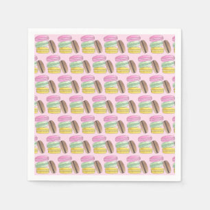 Guardanapo De Papel Biscoitos de Massa Folhada Francesa Macarons Padar