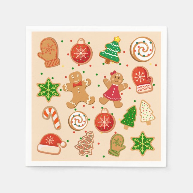 Guardanapo De Papel Biscoitos de Natal (Frente)