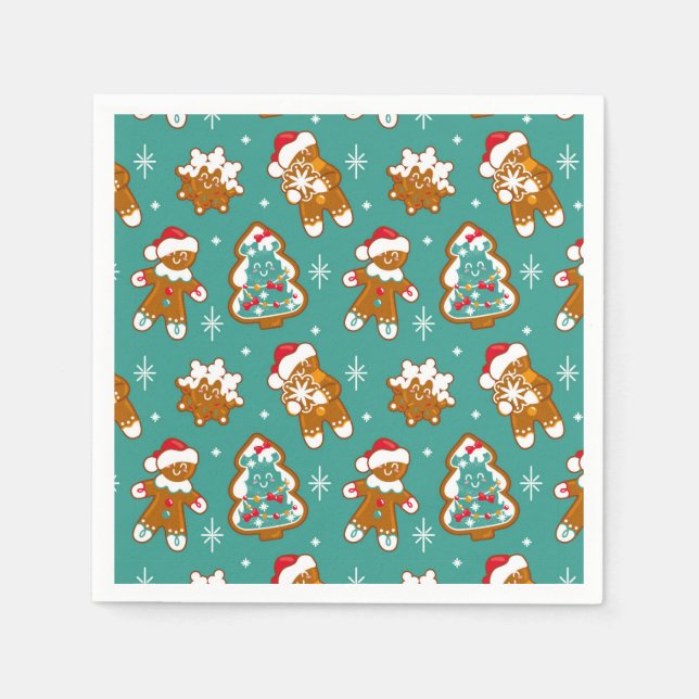 Guardanapo De Papel Biscoitos de Natal de Gengibre (Frente)