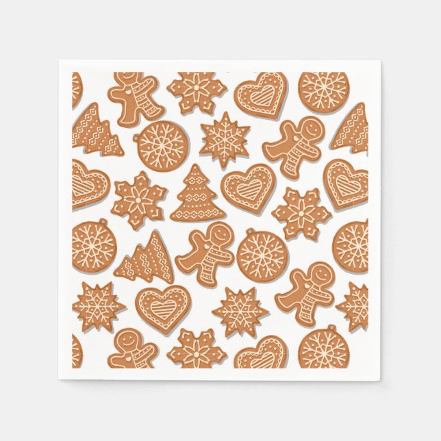 Guardanapo De Papel Biscoitos de Pão-de-Pão de Natal (Frente)