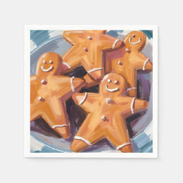Guardanapo De Papel Biscoitos Homem de Pão de Mel | Feliz Natal