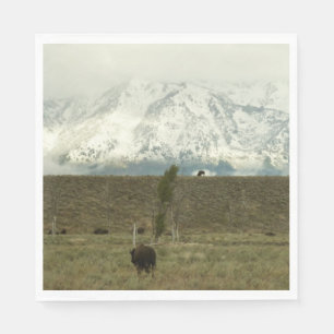 Guardanapo De Papel Bison no Grand Teton National Park Fotografia