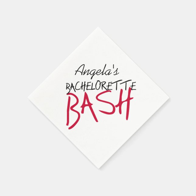Guardanapo De Papel Black and Red Bachelorette Bash Paper Napkins (Canto)