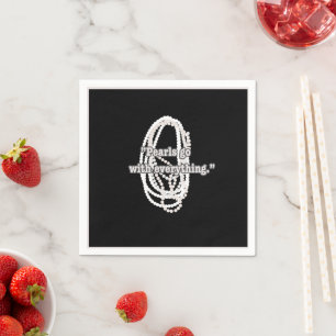 Guardanapo De Papel Black Bougie Bling String of Pearls Paris