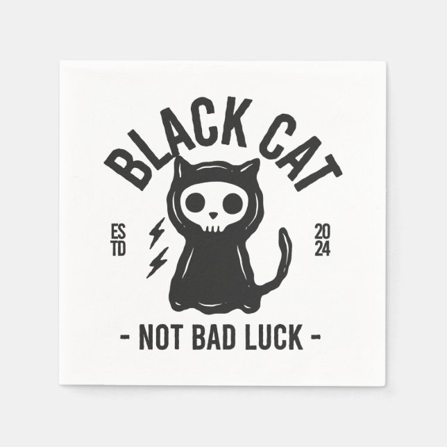 Guardanapo De Papel Black cat (Frente)