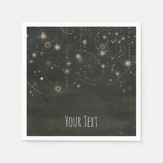 Guardanapo De Papel Black Celestial Darry Sky Roça Qualquer Evento (Frente)