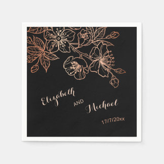 Guardanapo De Papel Black Copper Goth Wedding