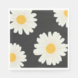 Guardanapo De Papel Black Daisy Paper Napkins