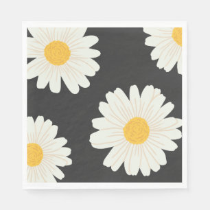 Guardanapo De Papel Black Daisy Paper Napkins