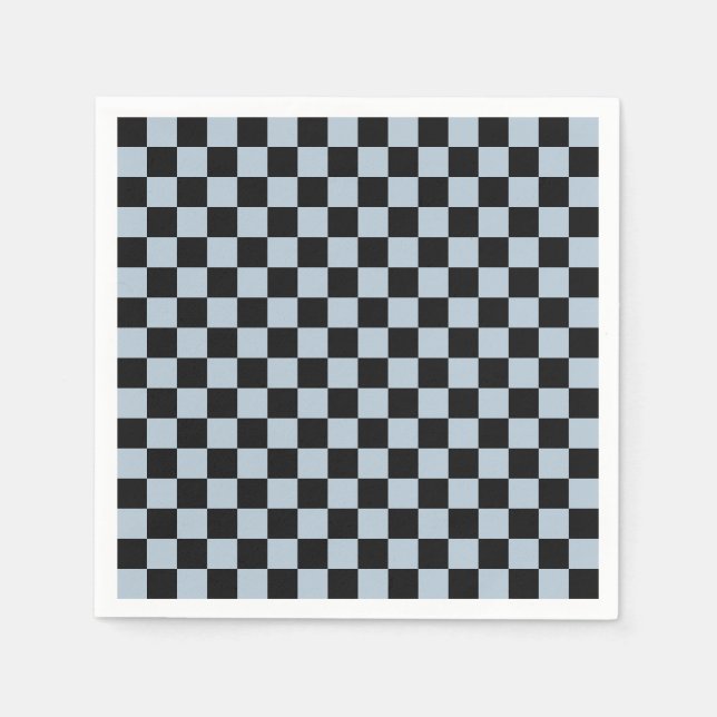 Guardanapo De Papel Black ice checkered pattern (Frente)