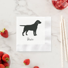 Guardanapo De Papel Black Lab Dog Add Name Napkins