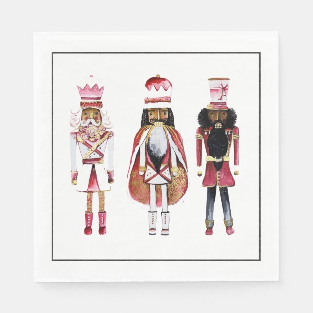Guardanapo De Papel Black Nutcracker Paper Napkin (Frente)