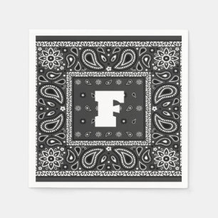 Guardanapo De Papel Black Paisley Bandana Birthday Hip Hop Rap Scarf