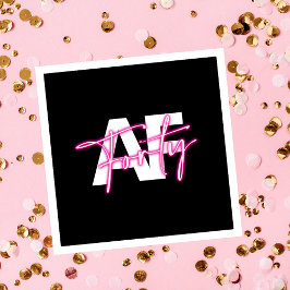 Guardanapo De Papel Black Pink Quarenta AF Lenços de Papel para Aniver