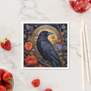 Guardanapo De Papel Black Raven Dark Gothic