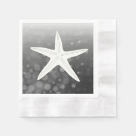 Guardanapo De Papel Black Starfish Beach Themed Wedkins Napkins