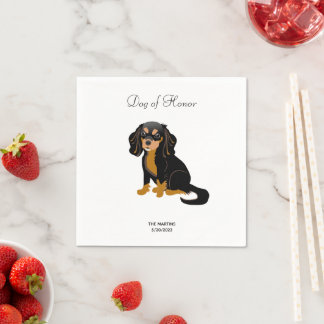 Guardanapo De Papel Black Tan Cavalier Casamento Cocktail Napkins