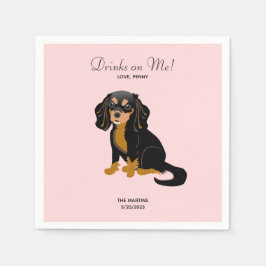 Guardanapo De Papel Black Tan Cavalier Casamento Cocktail Napkins