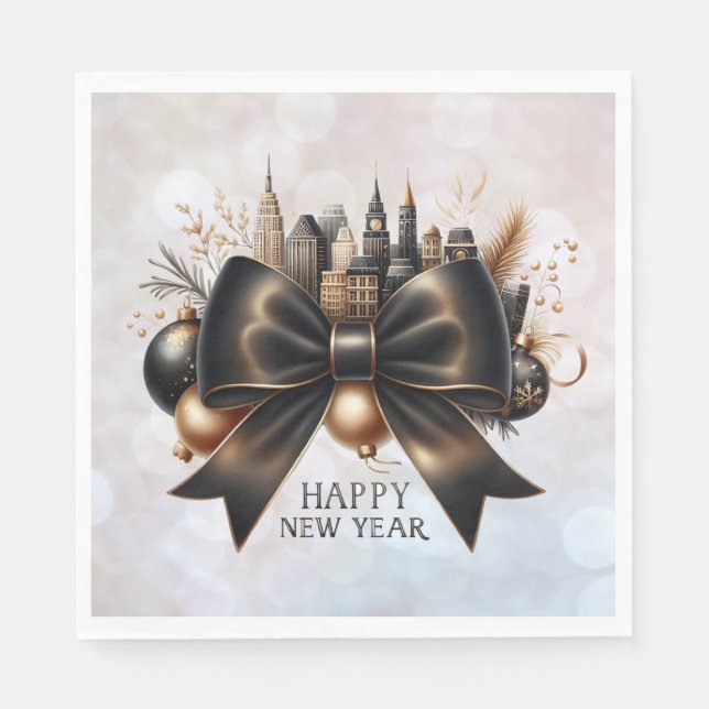 Guardanapo De Papel Black Tie New Year with Global Flair (Frente)