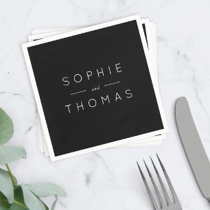 Guardanapo De Papel Black Wedkins Napkins