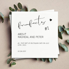 Guardanapo De Papel Black White Chic Modern Facts Casamento Casamento 