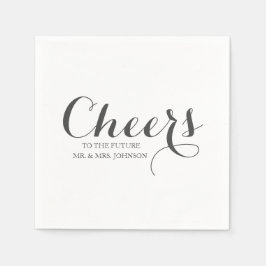 Guardanapo De Papel Black White Future Mr & Mrs Name Wedding