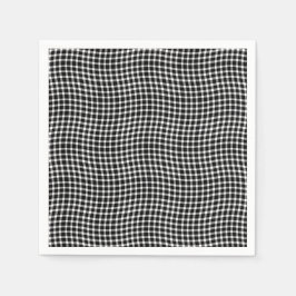 Guardanapo De Papel Black White Plaid Checker Seamless Pattern