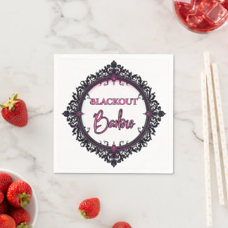 Guardanapo De Papel Blackout Barbie Bachelorette Napkins | Gothic Glam