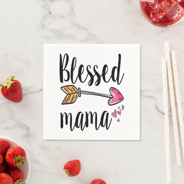 Guardanapo De Papel Blessed Mama Dia das Mães (Insitu)