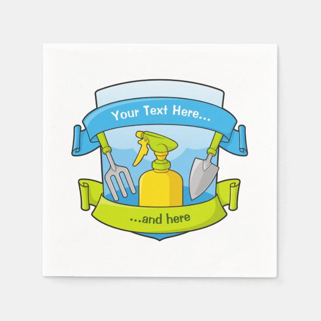 Guardanapo De Papel Blindagem de jardinagem com faixas (Frente)