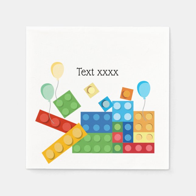 Guardanapo De Papel blocos de construção, bloco, tijolo de brinquedos (Frente)