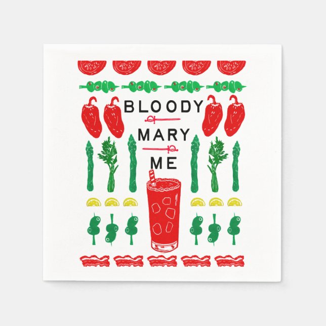 Guardanapo De Papel Bloody Mary Bev Naps (Frente)